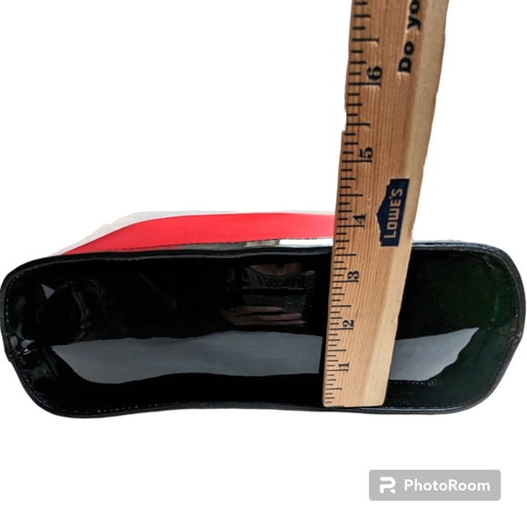 Lulu Guinness London Print Red Black Handbag Shoulder Bag Purse Stamp NWT - Picture 8 of 16